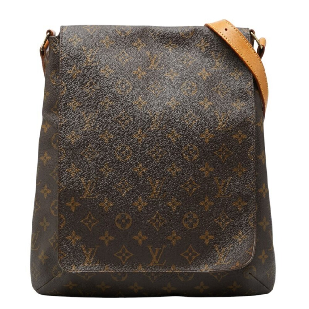 Louis Vuitton Monogram Musette Crossbody Bag Brown Leather